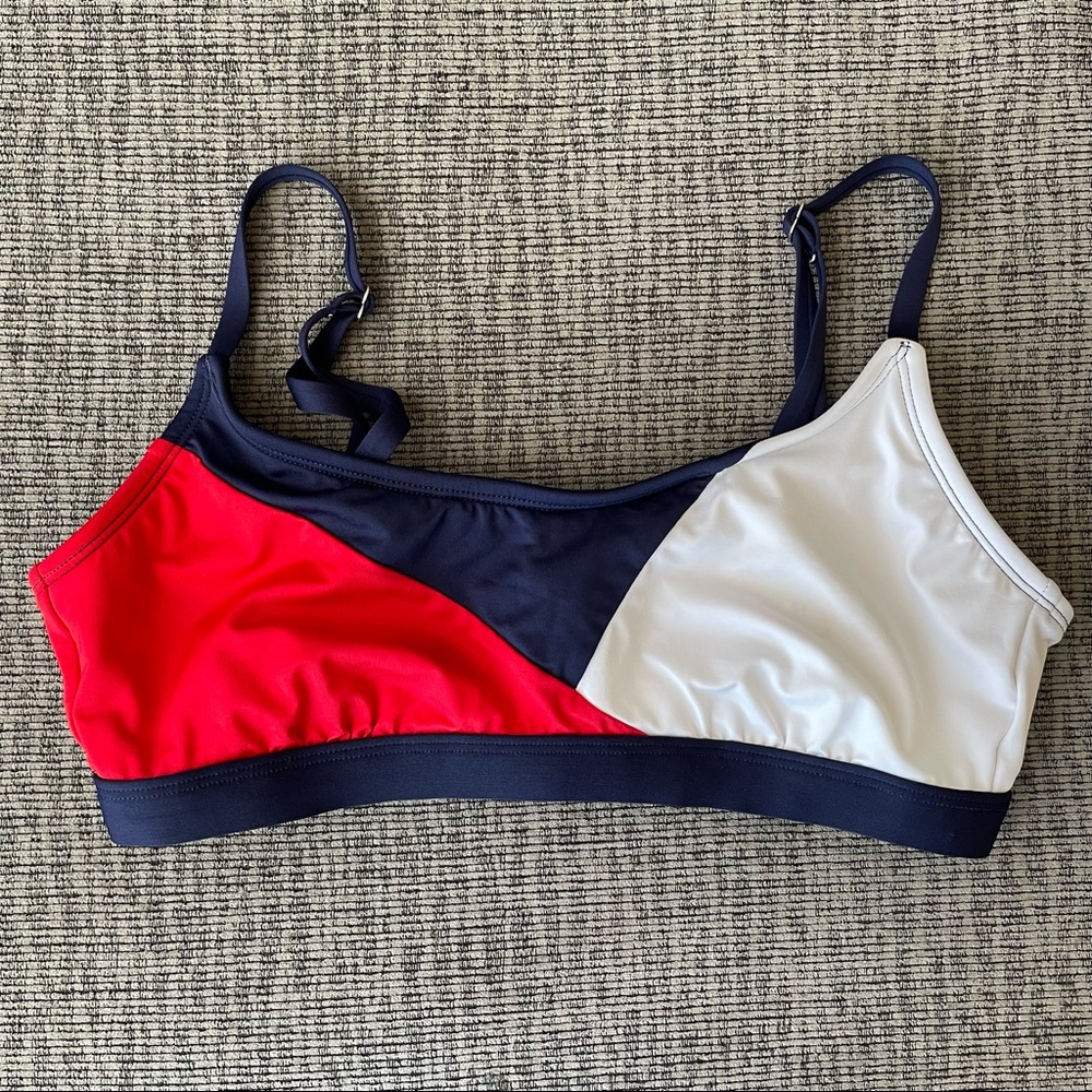 Kona Sol Color Block Bikini Top Size Medium